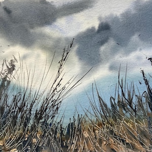 Scottish Highlands Watercolor Painting: Original A4 Art