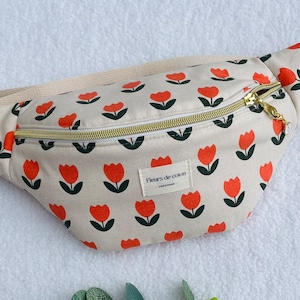 Sac banane fleurs tulipe