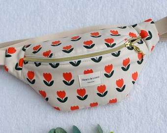 Sac banane fleurs tulipe