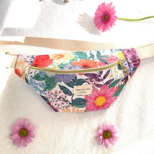 Sac banane fleuri
