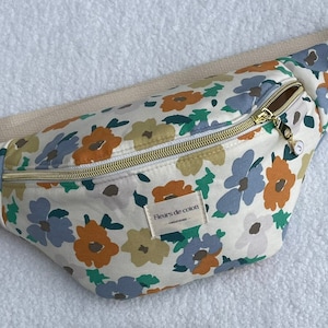 Sac banane motifs fleurs