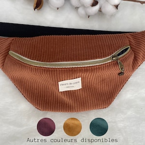 Sac banane femme velours personnalisée