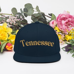 Czapka Tennessee Snapback | Haftowana czapka baseballowa | Regulowana czapka typu trucker na prezent