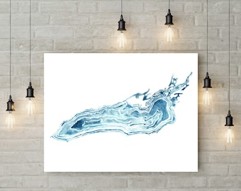 Lake Ontario Kunst Kaart Afdrukken