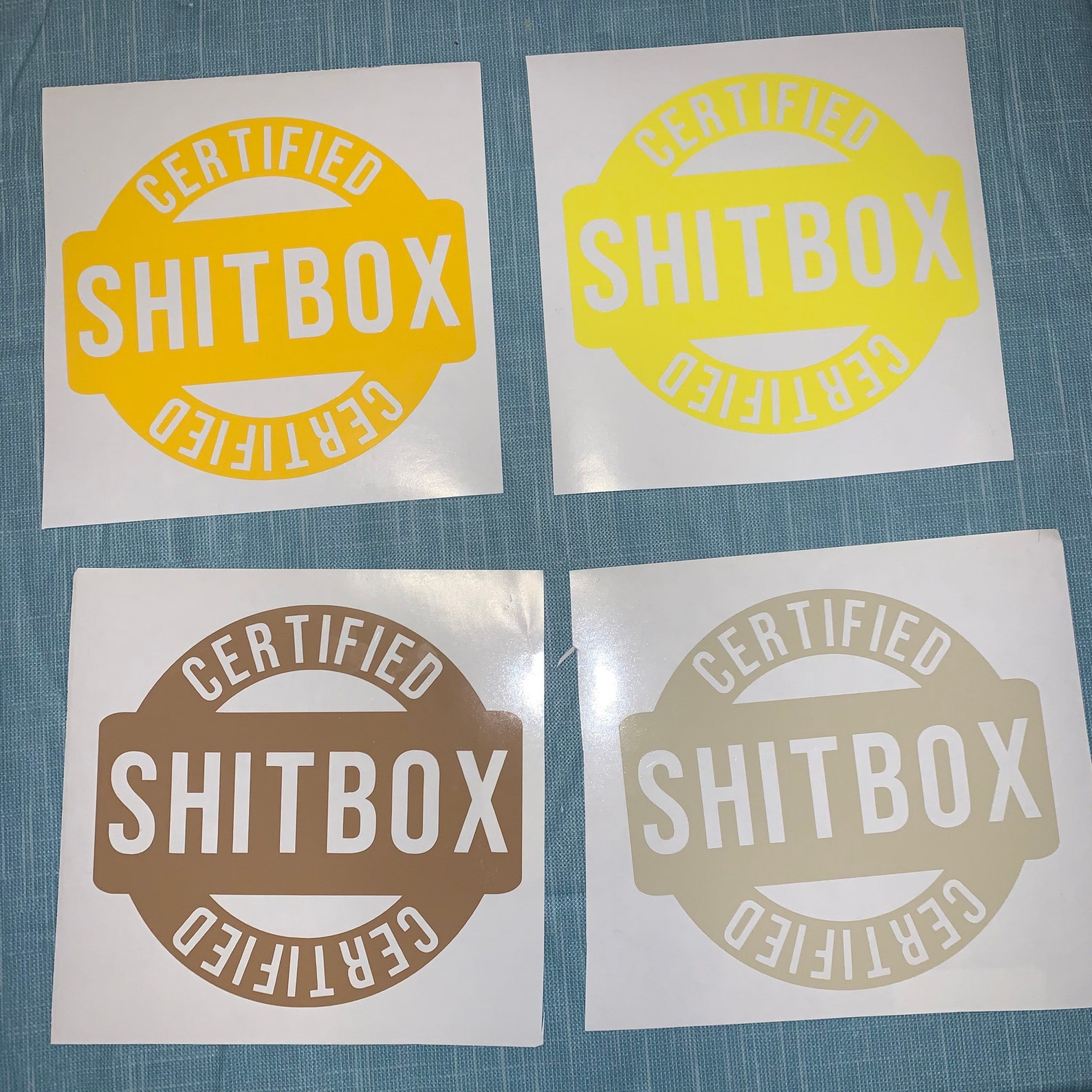 2 Certified Shitbox Vinyl Decals Stickers for car laptop | Etsy