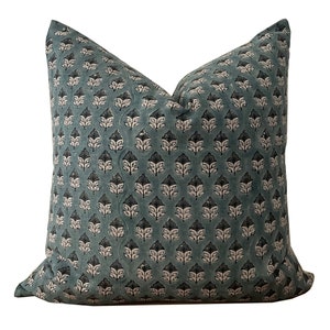 Blue Block Pillow Cover