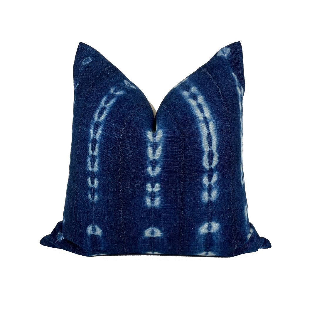 20 Vintage Indigo Pillow Cover Shibori Pillow BOHO Etsy