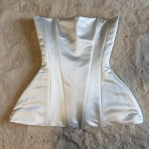 Bridal Corset Top – Elegant Overbust Handmade Corset in White, Black and Ivory Corset , Renaissance Wedding or Prom Corset