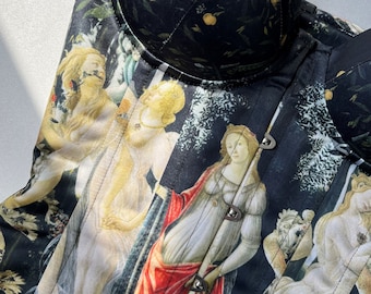 Renaissance Elegance: Custom Black Corset with Cupped Design,Vintage Vixen Botticelli-Inspired Corset Top in Timeless Black