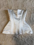 Bridal Corset Top – Elegant Overbust Handmade Corset in White, Black and Ivory Corset , Renaissance Wedding or Prom Corset