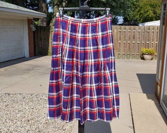Vintage Red and Black Plaid with Yellow Accent Blazer SK /& Company 80/'s....Size 12 With Pockets....In Excellent Condition Lined