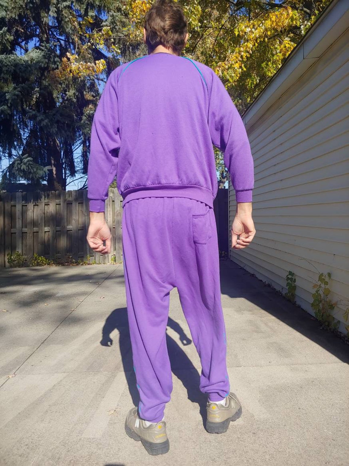 purple sweatsuit set