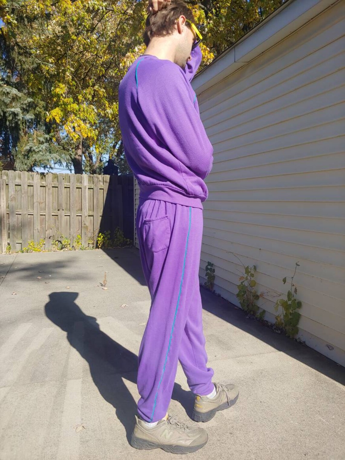 purple sweatsuit set
