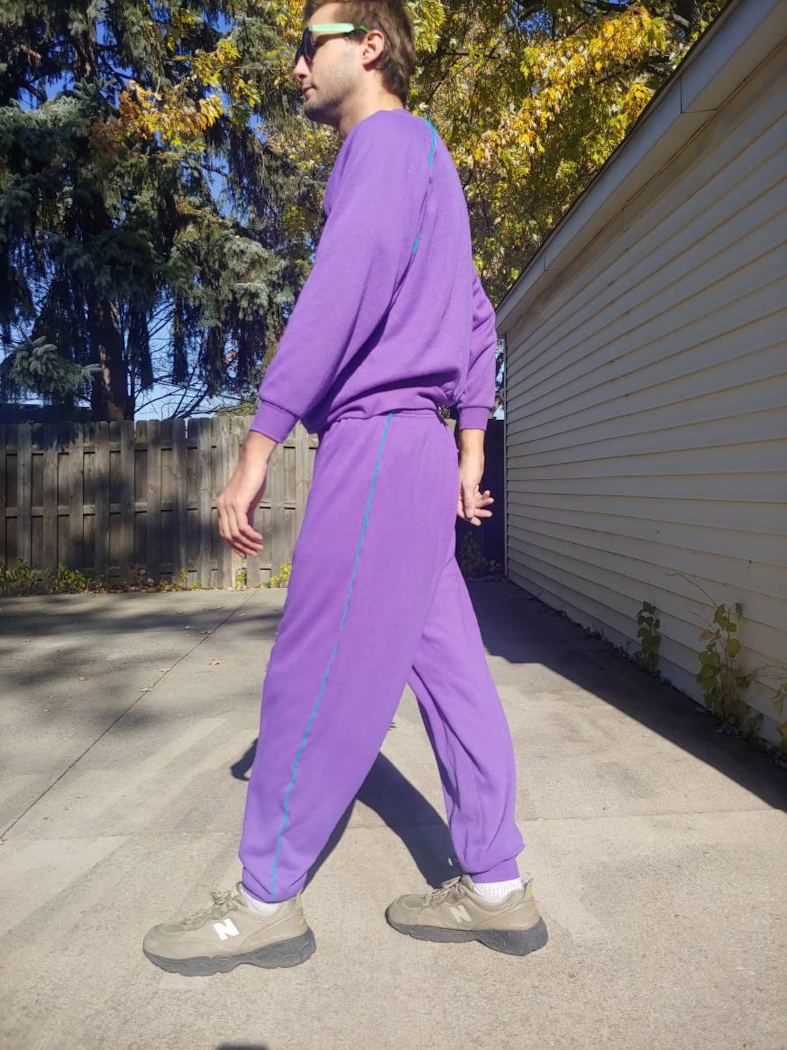 purple sweatsuit set