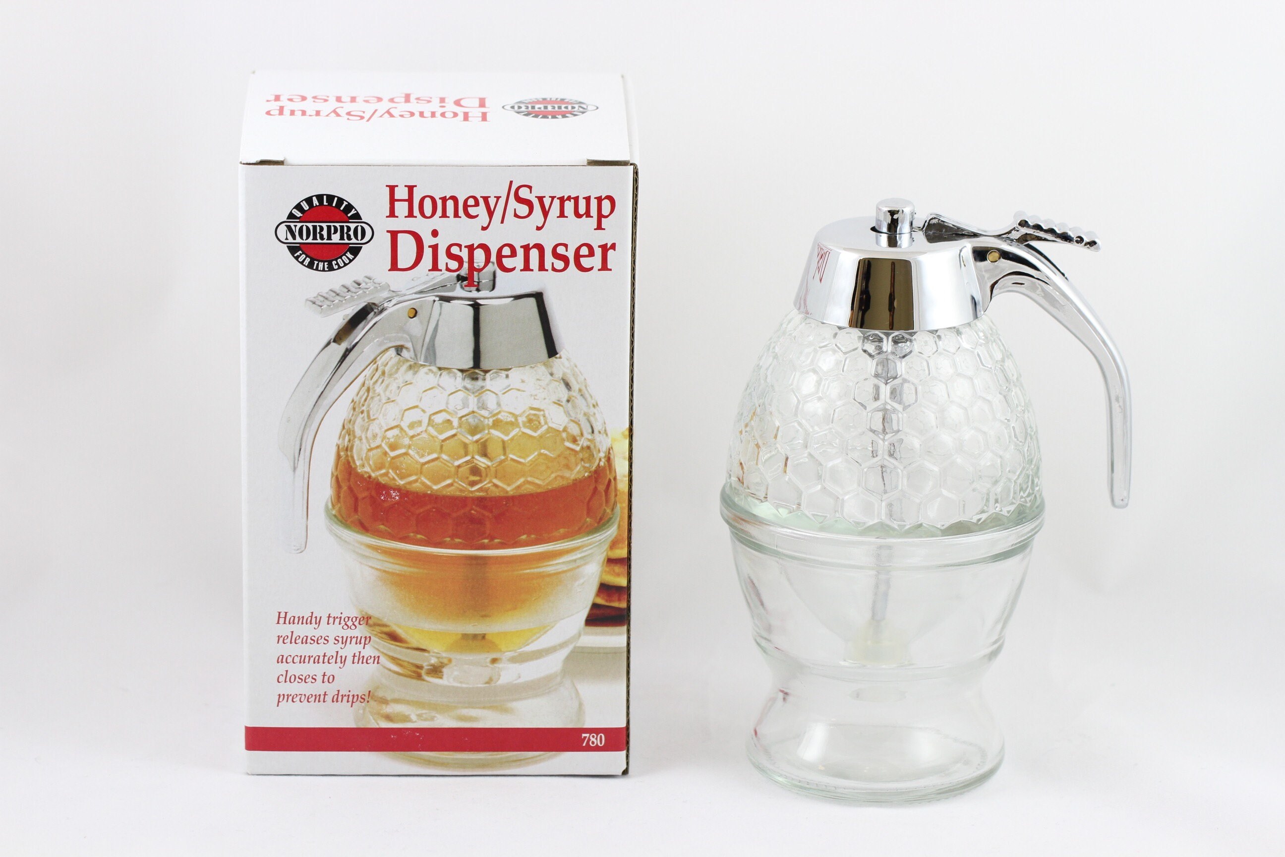 MAVURA HONEYSTAR Honey Dispenser – Pear-Shaped Syrup Pot, Leak-Free, 14.4 Cm