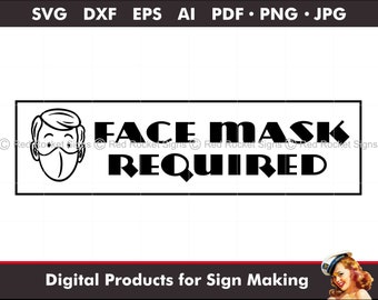 Gesichtsmaske erforderlich Schild, kommerzielle Nutzung Vektor (digitaler Download)