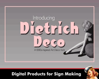 Dietrich Deco OTF TTF Vintage Handbeschriftung Schrift