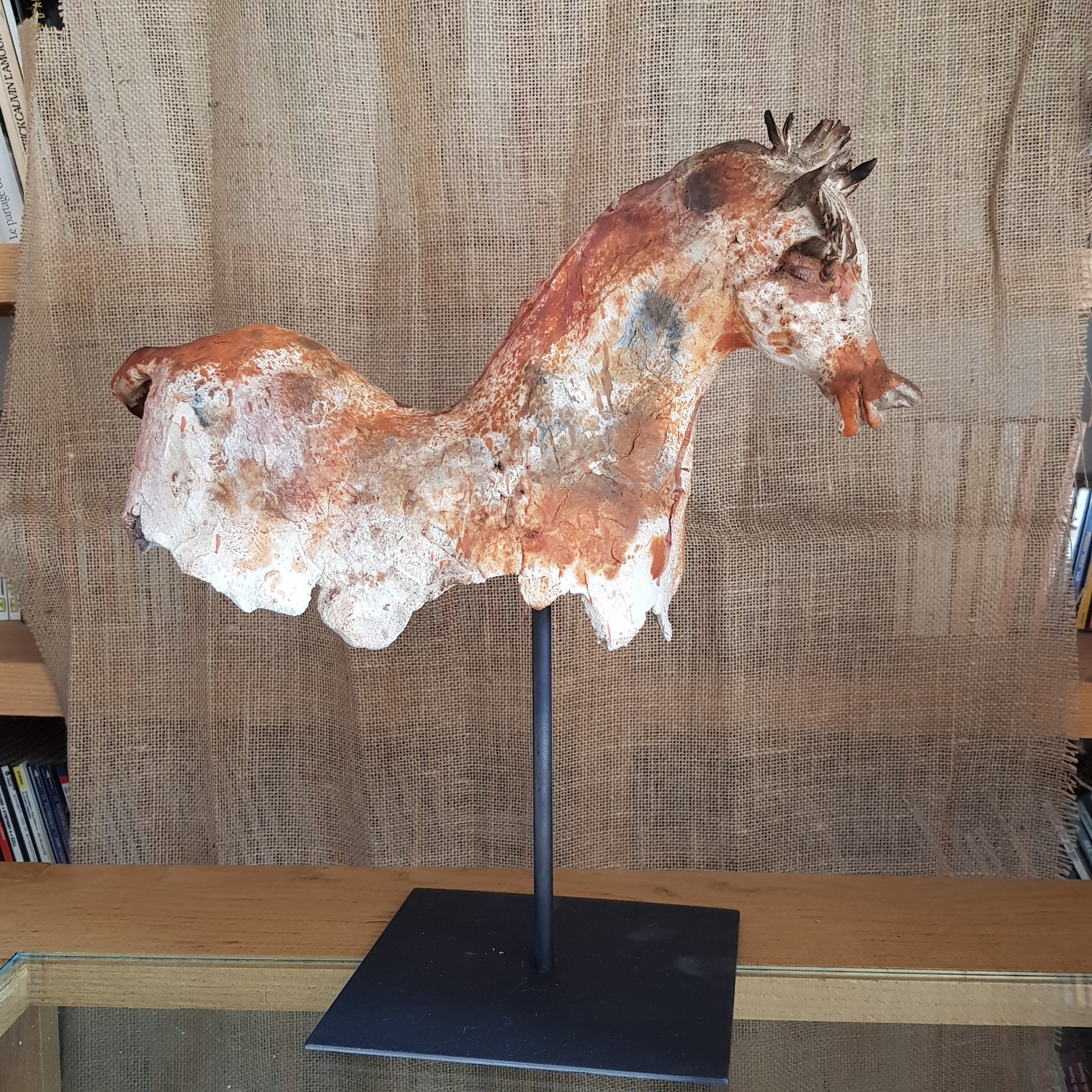 Cheval Raku Pur Sang Arabe sur Pied en Cuisson Primitive