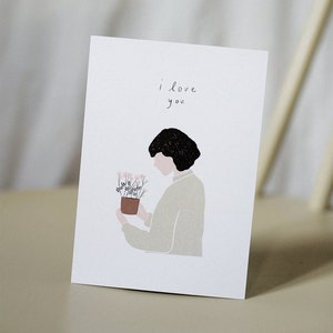 Postkarte Ti amo, Ich liebe dich Karte, Valtentinstagskarte, Grußkarte Liebe, Geschenkidee