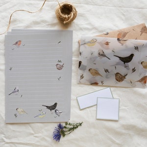 Briefpapier Set - Vögel im Garten