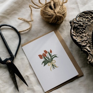 Mini cartão de felicitações: Tulipa