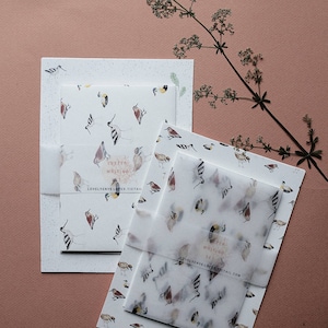 Briefpapier Set Vogels, Schrijven Set Natuur, Letter Set, Vogels Illustraties, Cadeau Idee afbeelding 3