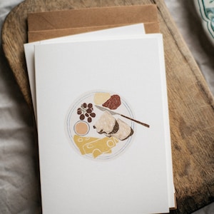 Carte pliée Mangeons le petit-déjeuner avec enveloppe, carte de vœux, carte d'anniversaire pliée