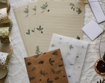 Letter Writing Set - Christmas, Twigs, Forest