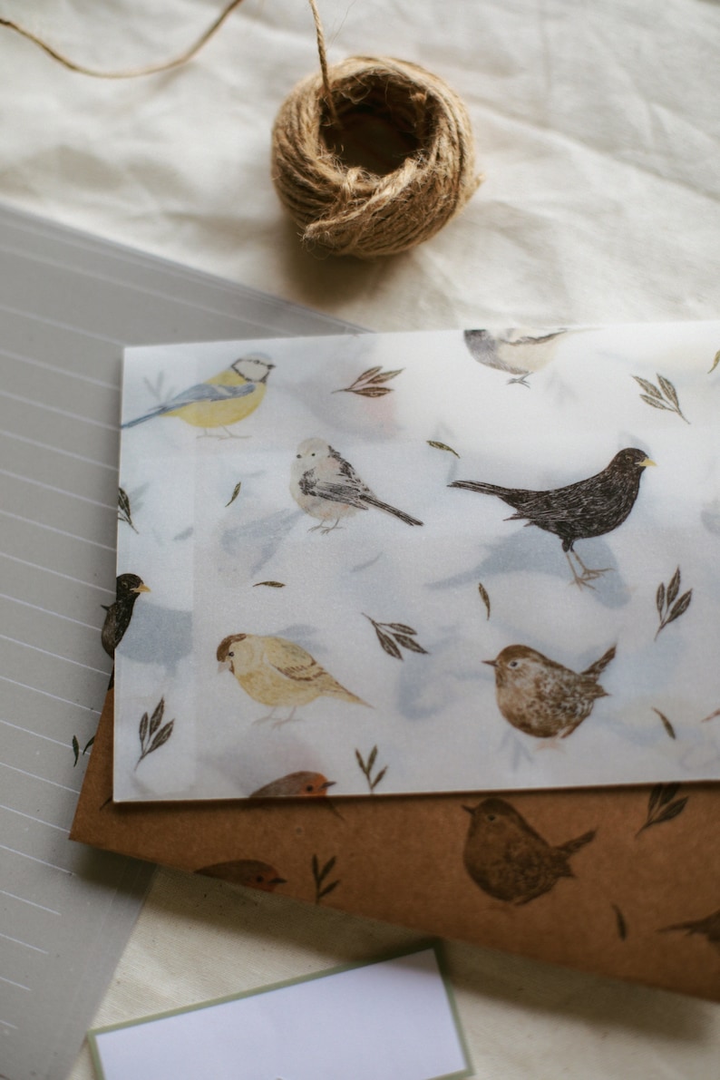 Briefpapier Set Vögel im Garten image 4