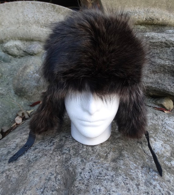 Genuine Fox Fur Real Leather Bomber Hat Ushanka Hat Unisex  display picture 2