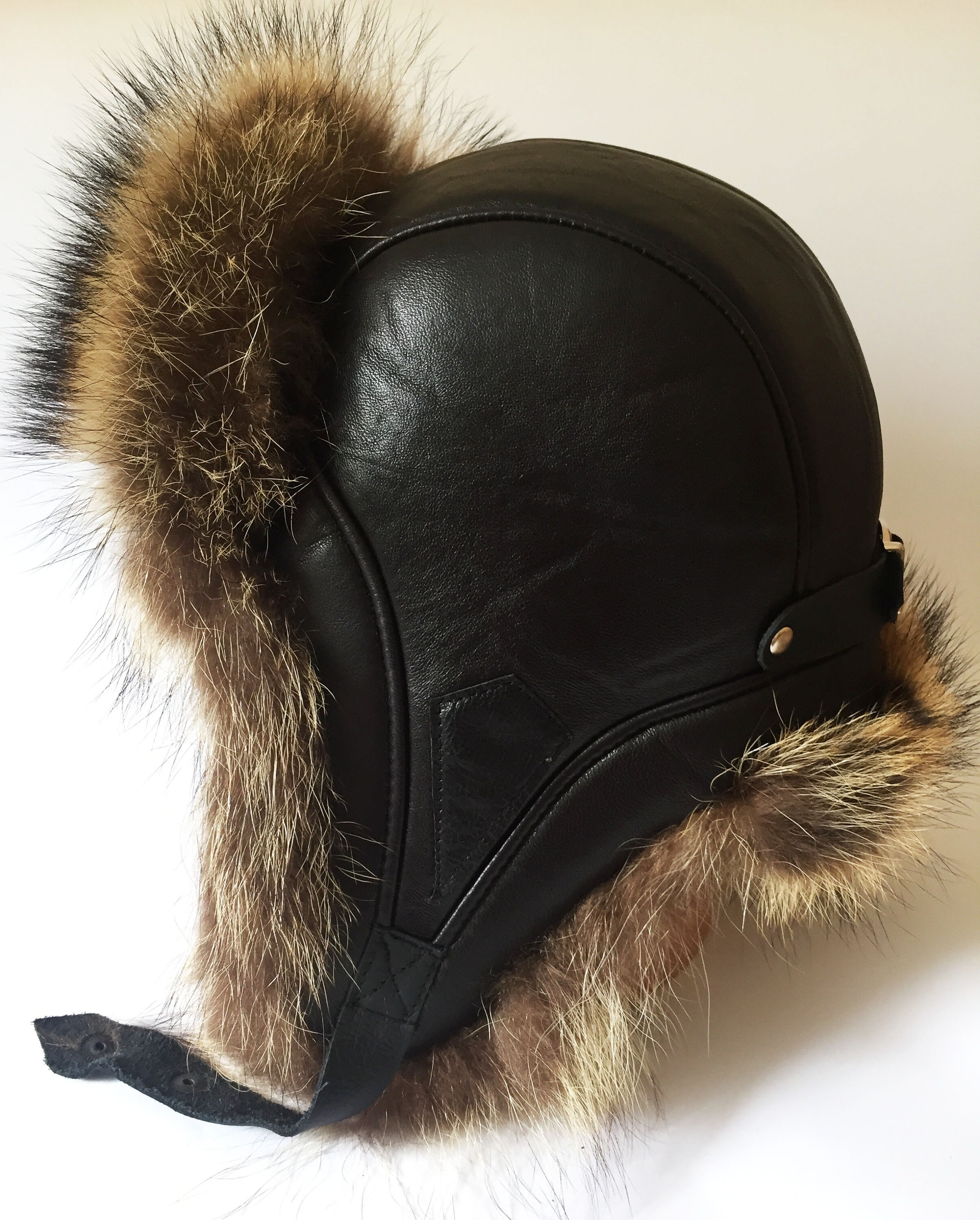 100 Real Fox fur Real Leather Bomber Hat Ushanka hat Unisex Etsy