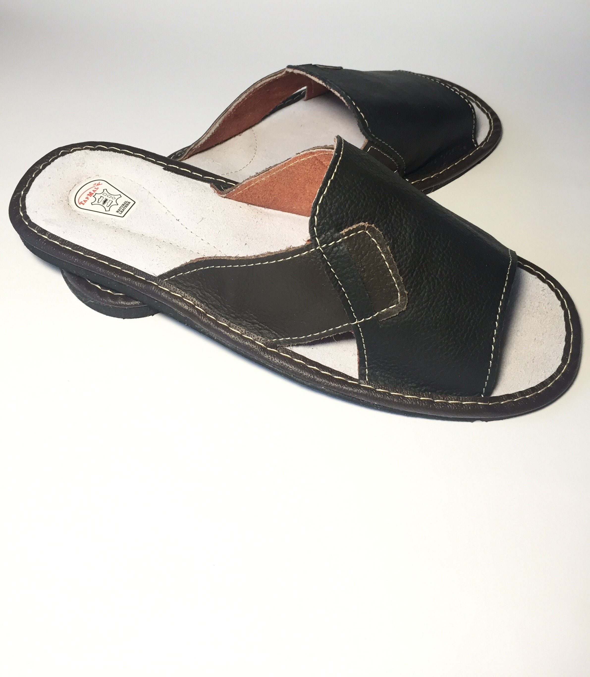 polish leather slippers