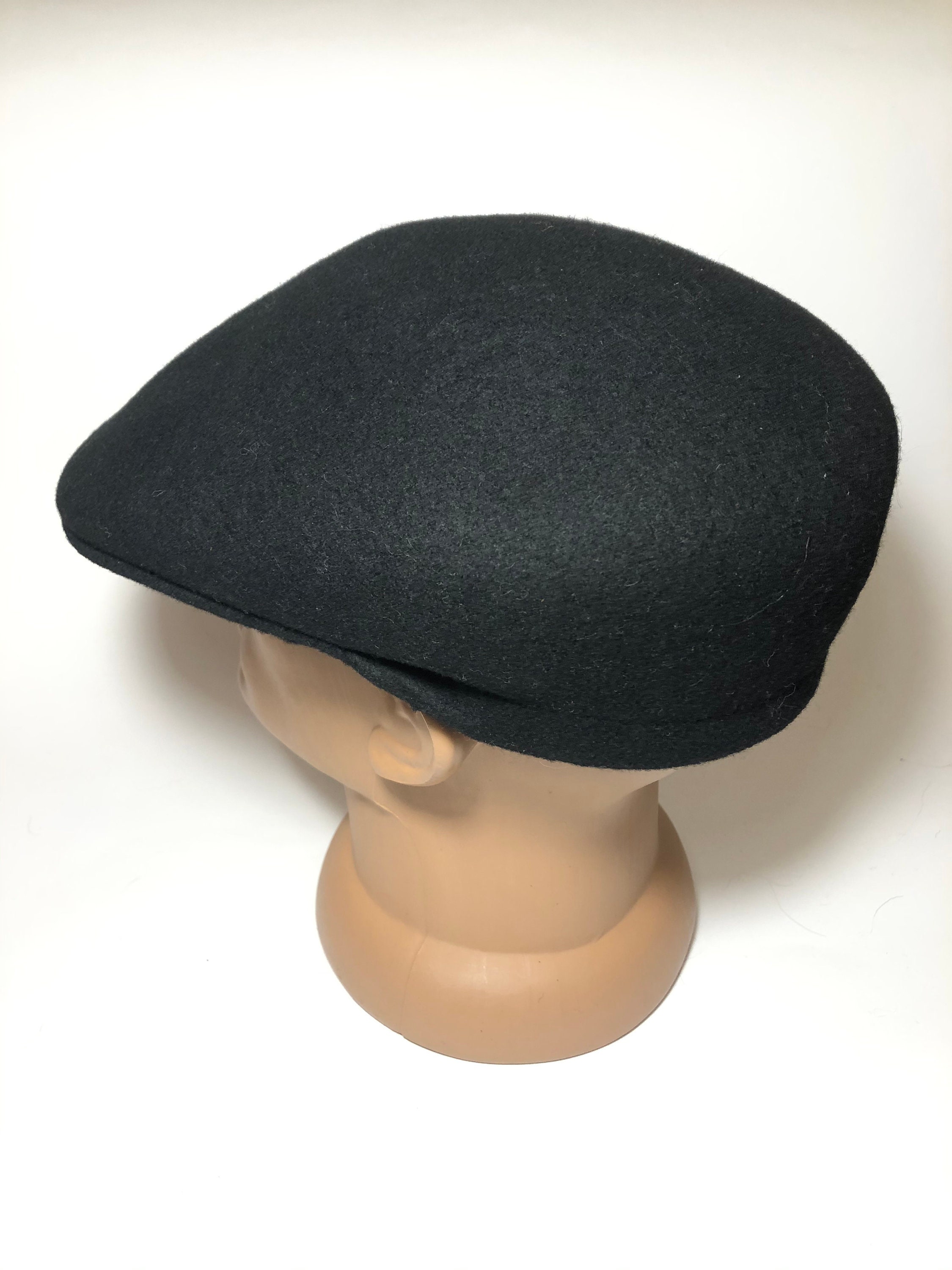 100% Real Wool Black Cap Warm Men Hat Driver Flat Cap Wool | Etsy