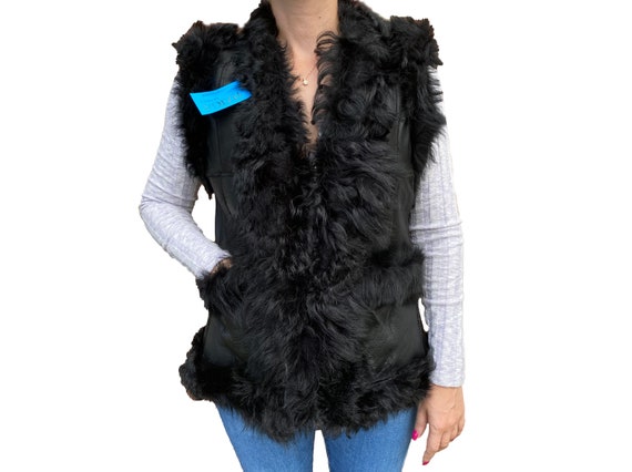 リアルシープベスト 希少極美品 リアルムートンベスト ジレ ファー