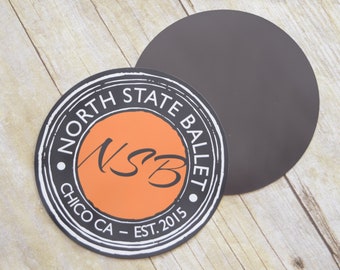 car magnet, dance swag, North State Ballet, NSB, round