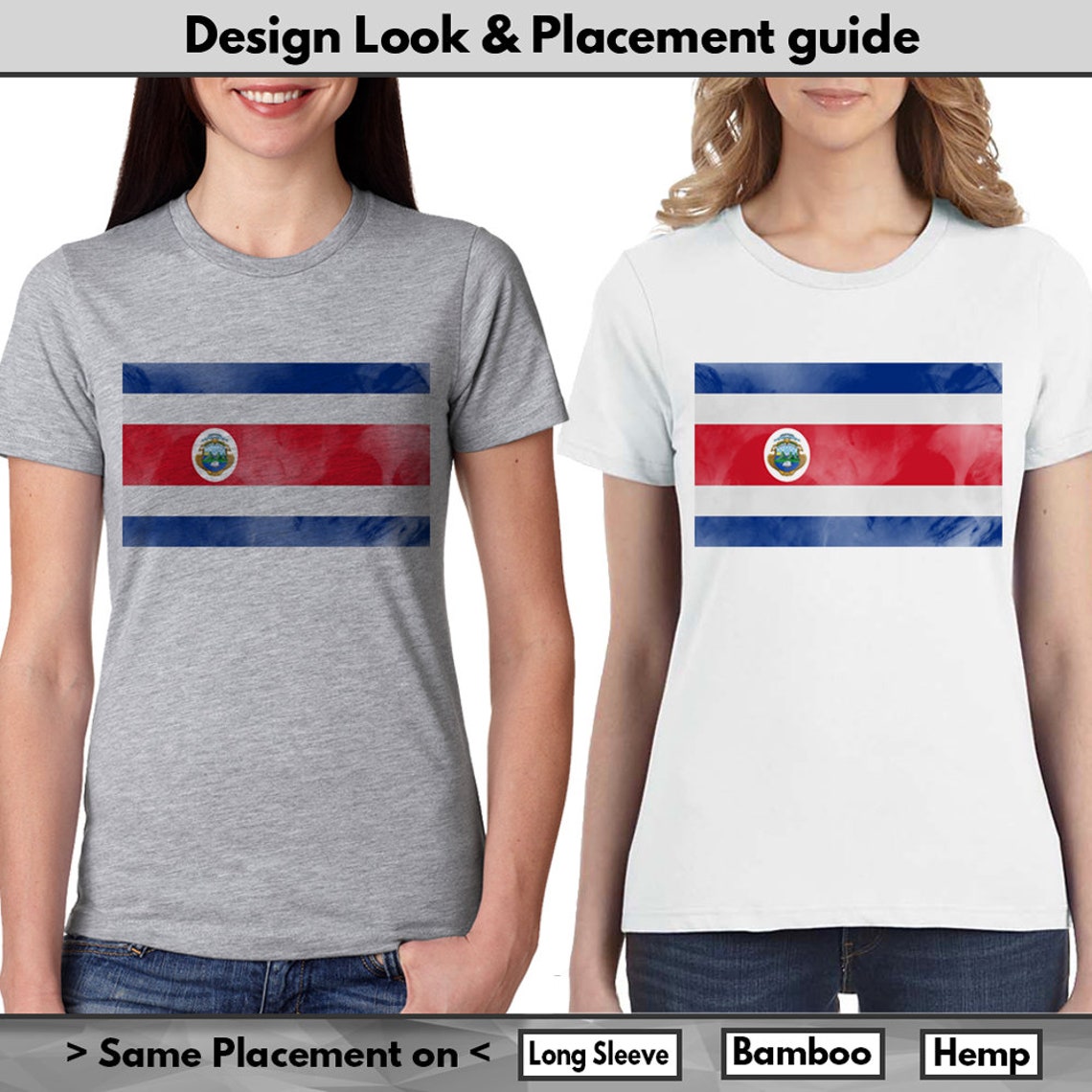 Costa Rica Flag / Costa Rican Flag Shirt / Costa Rica Shirt / Etsy