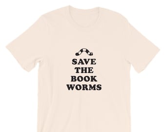 Save the Bookworms - Short-Sleeve Unisex T-Shirt - bookworms - book lovers - graphic tee - gifts for book lovers