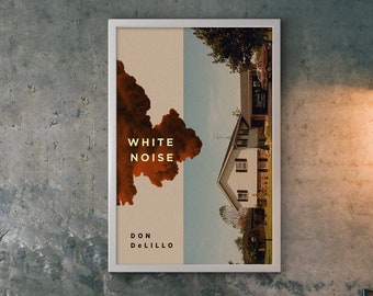White Noise Art Print - book cover - Don DeLillo - post modern - literature art - book art - book worm - book lover