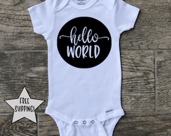 Hello world onesie