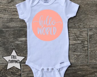 Hello world onesie