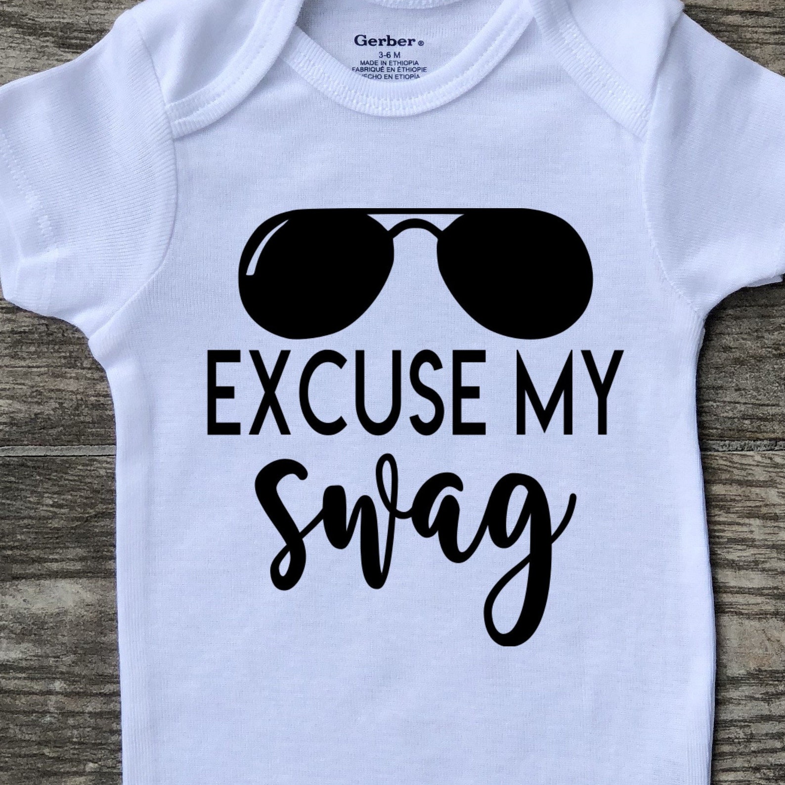 Excuse My Swag Onesie Funny Baby Onesie Baby Shower Gift Etsy