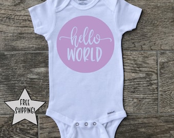 Hello world onesie