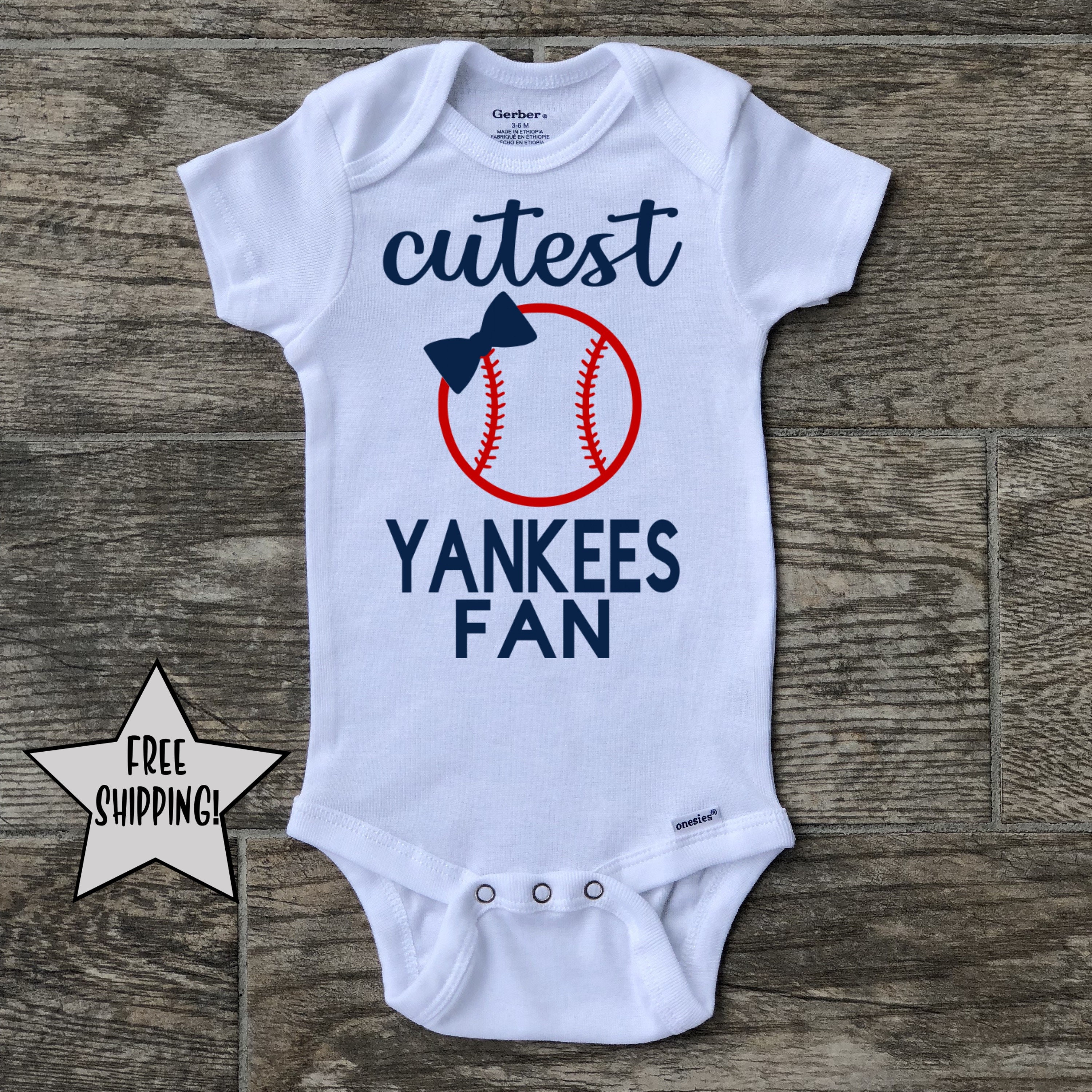 NY Yankees Onesie MLB Onesie Baseball Onesie 