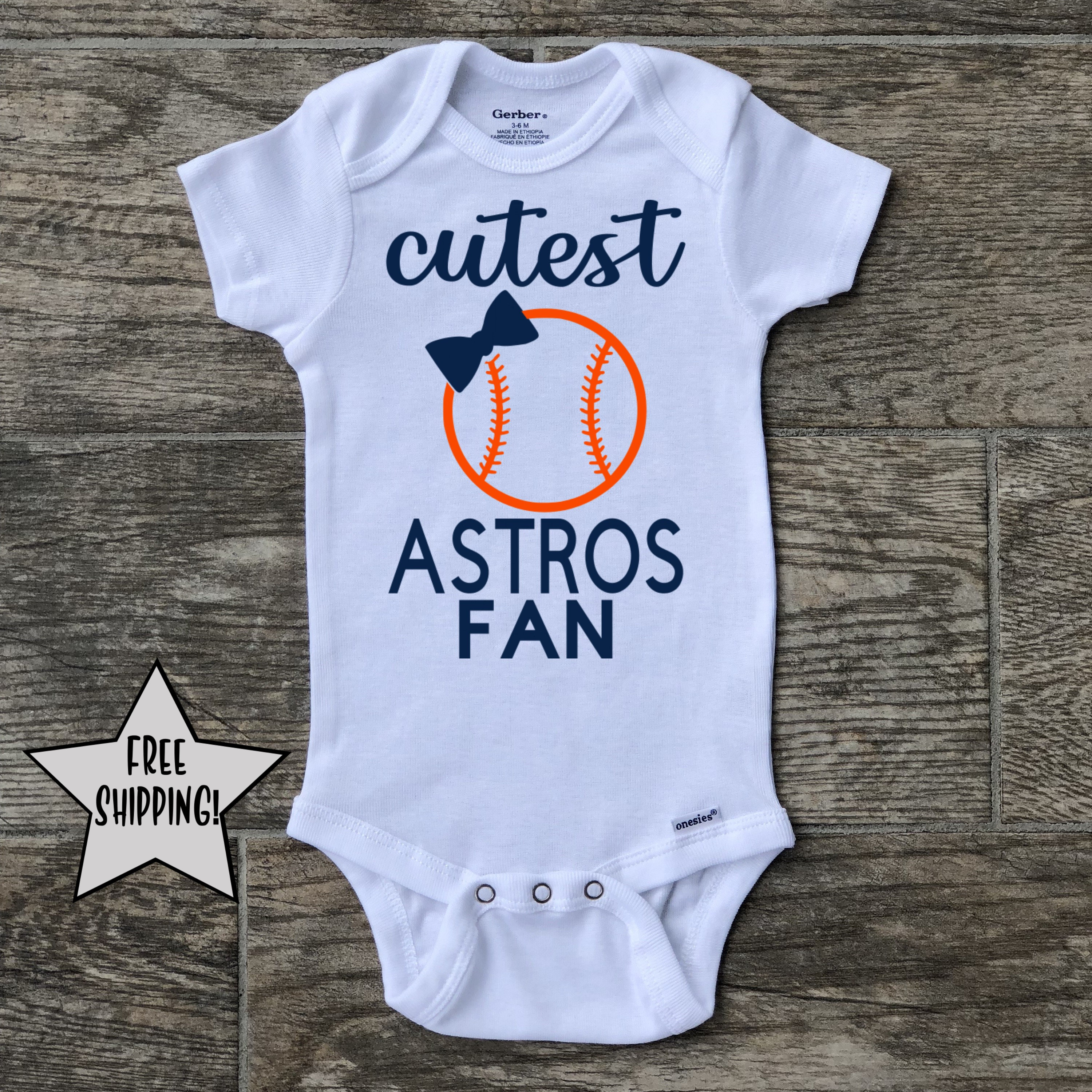 Houston Astros Onesie MLB Onesie Baseball Onesie 