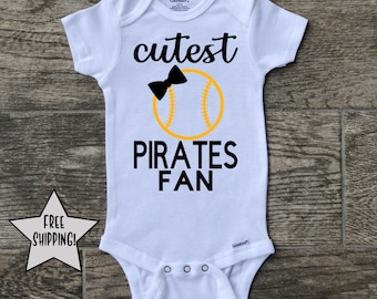 Pittsburgh Pirates onesie, MLB onesie, Baseball Onesie