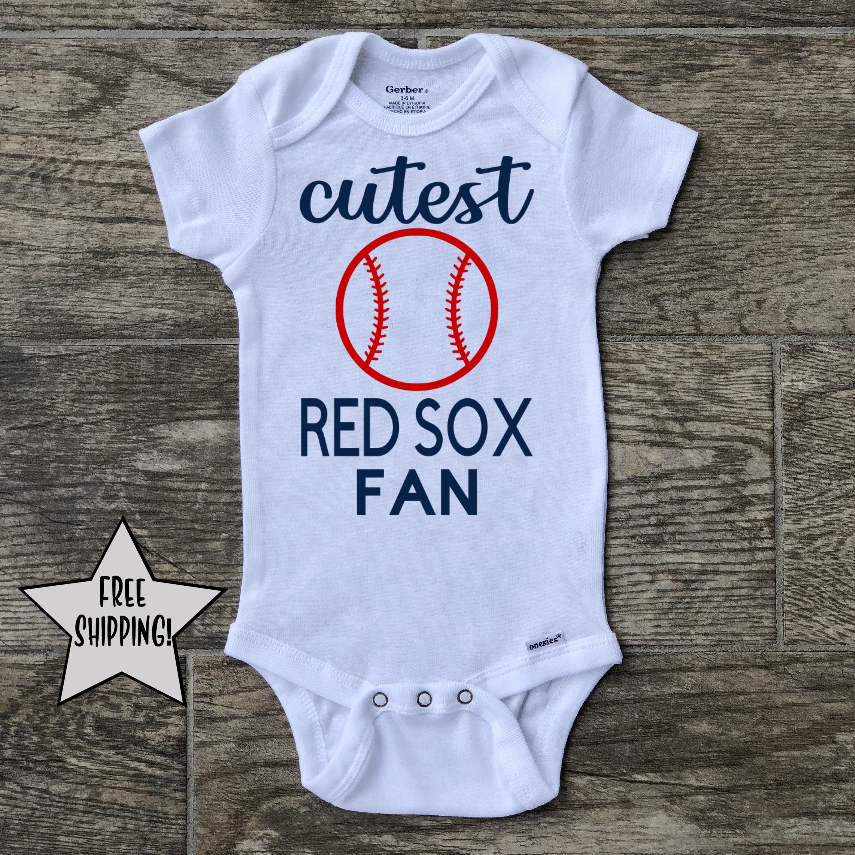 Boston Red Sox Onesie, MLB Onesie, Baseball Onesie Etsy