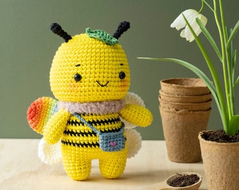 CROCHET PATTERN : Anne the bee (amigurumi bee, crochet tutorial bee) - English, French, Vietnamese pattern