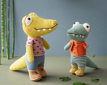 Keiko the crocodile - PDF crochet pattern English, French, Vietnamese - Crochet crocodile, alligator