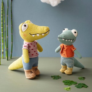 Keiko the crocodile - PDF crochet pattern English, French, Vietnamese - Crochet crocodile, alligator