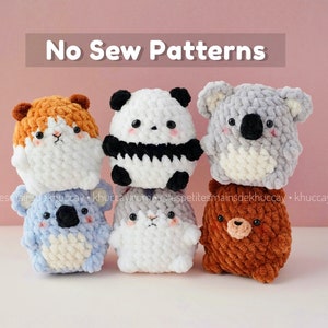 NO SEW チュートリアル、赤ちゃん動物コンボ、イースターエッグ、かぎ針編みチュートリアル (フランス語、英語)、ミニ動物、動物の卵、あみぐるみ